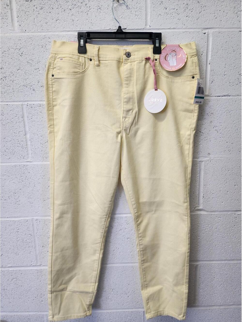 Curve Appeal Size 16 Yellow Jeans Pants with Tags